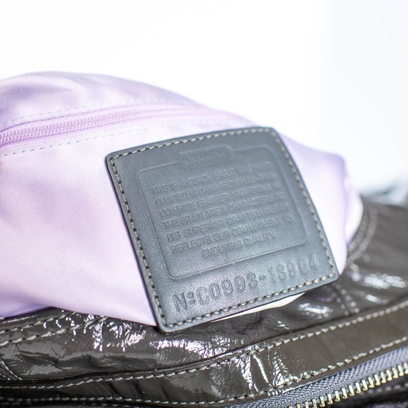 Coach Madison Patent Leather Maggie Hobo + Wallet - Picture 3 of 8